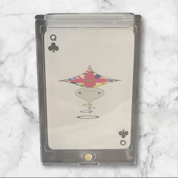 Louis Vuitton Murakami Queen Of Clubs Rare Playing Card In Protective Case
